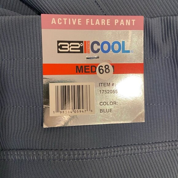 32 Degrees COOL Active Flare Pants Blue Size M NWT 31” Inseam - Picture 6 of 9